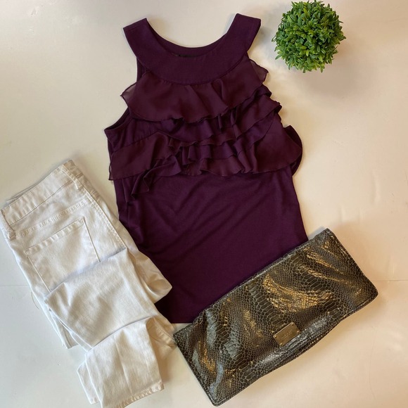 Maurices Purple Sleveless Tank Blouse Sz S - Picture 4 of 15